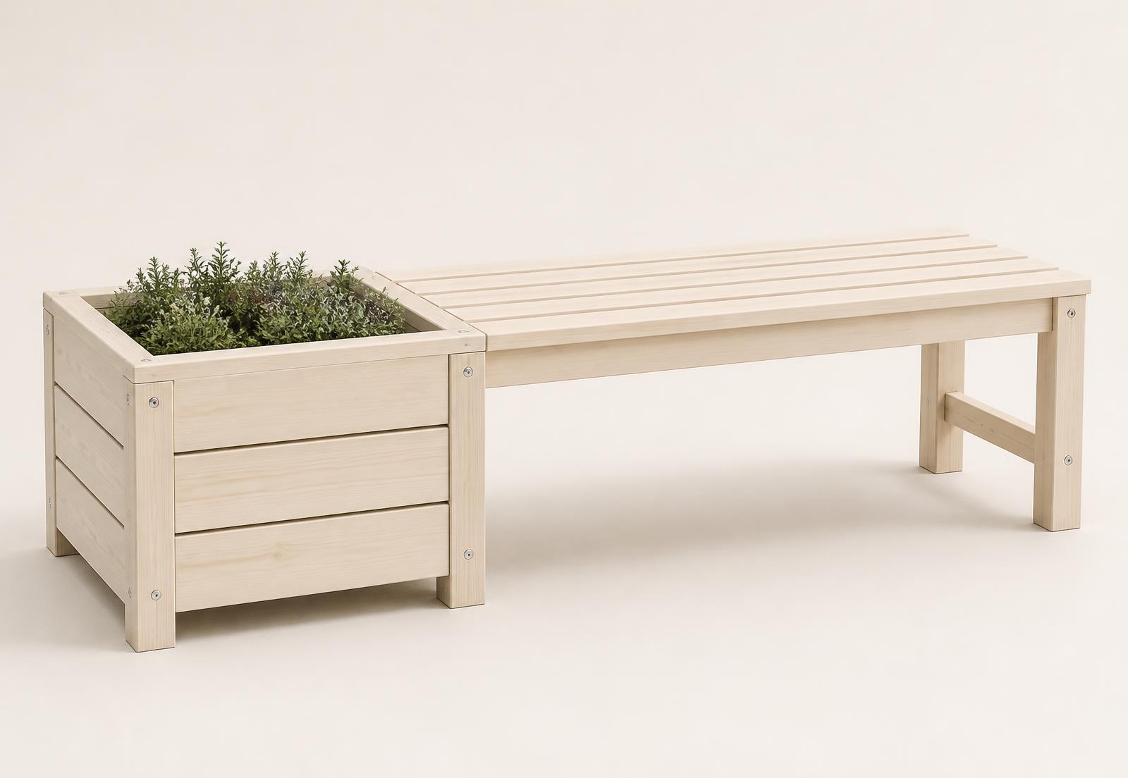 Fjord Planter Bench – Benk med integrert plantekasse